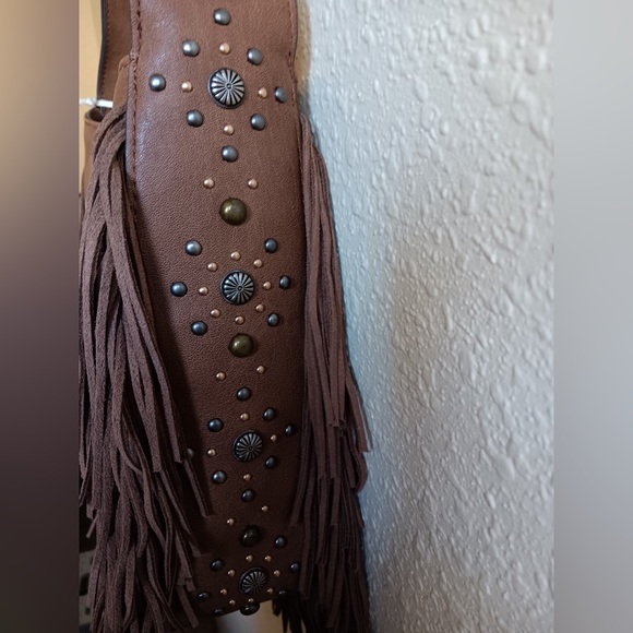 Jessica Simpson Brown Bag with Fringe - Picture 4 of 13